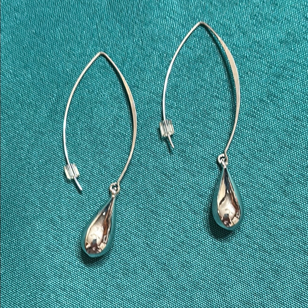.925 Sterling Silver Teardrop Earrings